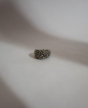 Oxidized Silver Speckle Ring