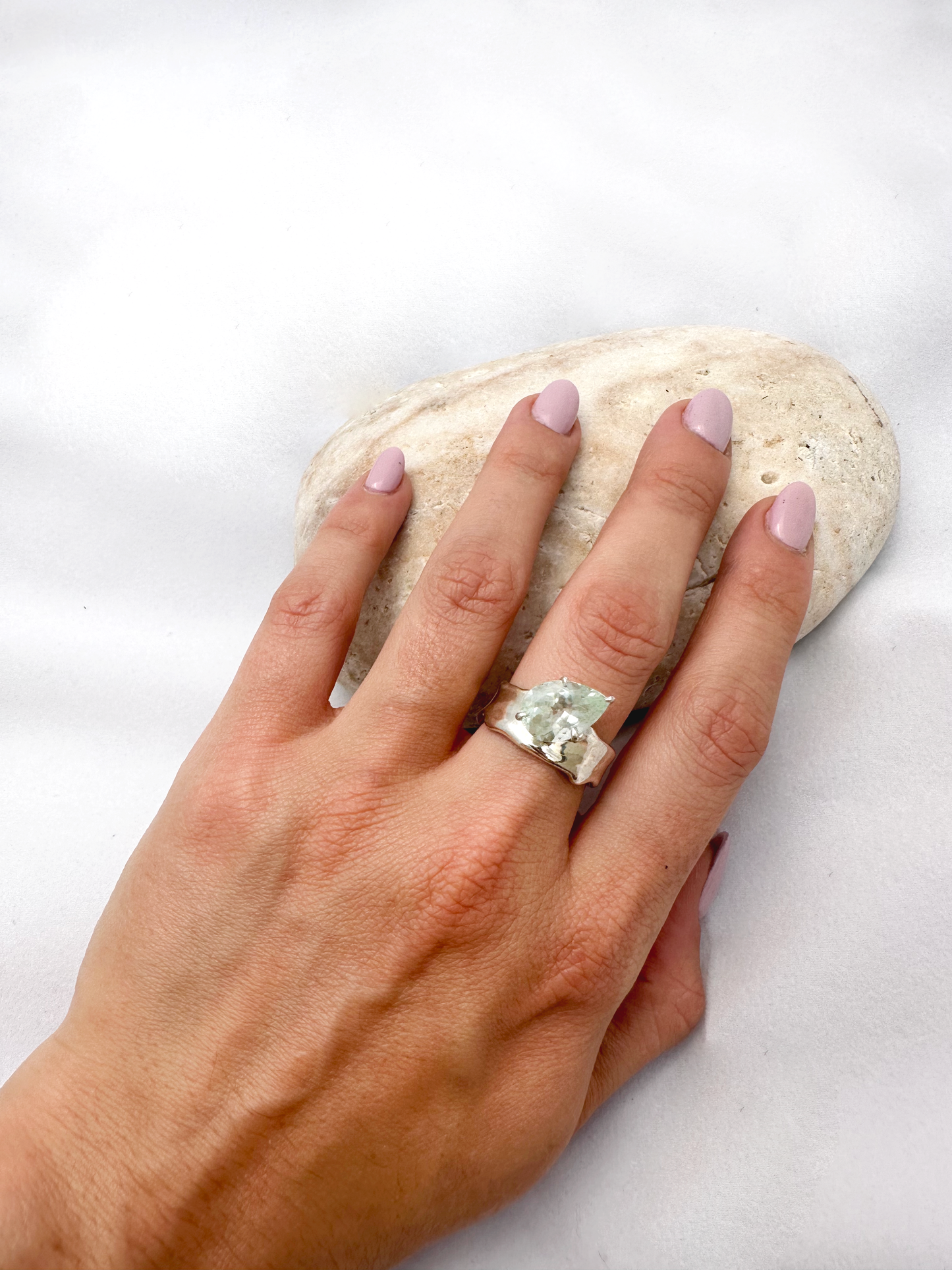 River Ring w/ Aquamarine