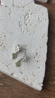 Speckle Peridot Earring Set