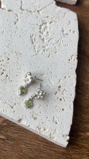 Speckle Peridot Earring Set